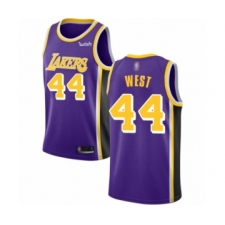Men's Los Angeles Lakers #44 Jerry West Authentic Purple Basketball Jerseys - Icon Edition