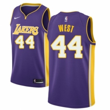 Men's Nike Los Angeles Lakers #44 Jerry West Authentic Purple NBA Jersey - Icon Edition