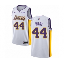 Women's Los Angeles Lakers #44 Jerry West Authentic White Basketball Jersey - Association Edition