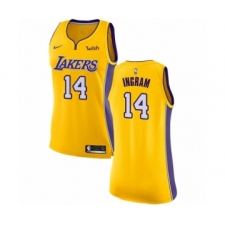 Women's Los Angeles Lakers #14 Brandon Ingram Authentic Gold Home Basketball Jersey - Icon Edition