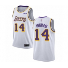 Women's Los Angeles Lakers #14 Brandon Ingram Authentic White Basketball Jerseys - Association Edition
