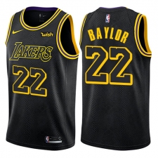 Women's Nike Los Angeles Lakers #22 Elgin Baylor Swingman Black NBA Jersey - City Edition