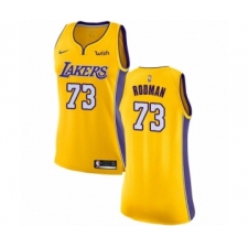 Women's Los Angeles Lakers #73 Dennis Rodman Authentic Gold Home Basketball Jersey - Icon Edition