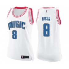Women's Orlando Magic #8 Terrence Ross Swingman White Pink Fashion Basketball Jersey