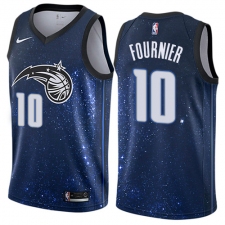 Men's Nike Orlando Magic #10 Evan Fournier Authentic Blue NBA Jersey - City Edition