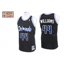 Men's Mitchell and Ness Orlando Magic #44 Jason Williams Authentic Black Throwback NBA Jersey