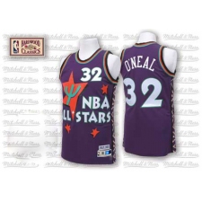Men's Adidas Orlando Magic #32 Shaquille O'Neal Authentic Purple 1995 All Star Throwback NBA Jersey