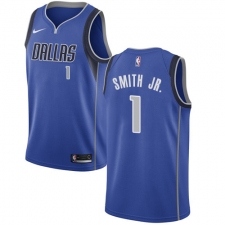 Men's Nike Dallas Mavericks #1 Dennis Smith Jr. Swingman Royal Blue Road NBA Jersey - Icon Edition