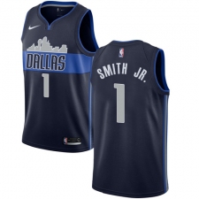Women's Nike Dallas Mavericks #1 Dennis Smith Jr. Authentic Navy Blue NBA Jersey Statement Edition