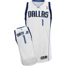 Youth Adidas Dallas Mavericks #1 Dennis Smith Jr. Authentic White Home NBA Jersey