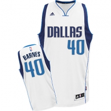 Men's Adidas Dallas Mavericks #40 Harrison Barnes Swingman White Home NBA Jersey