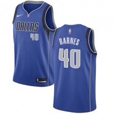 Women's Nike Dallas Mavericks #40 Harrison Barnes Swingman Royal Blue Road NBA Jersey - Icon Edition