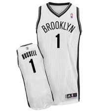 Women's Adidas Brooklyn Nets #1 D'Angelo Russell Authentic White Home NBA Jersey