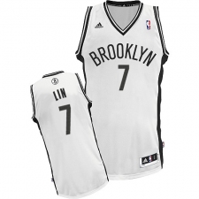 Men's Adidas Brooklyn Nets #7 Jeremy Lin Swingman White Home NBA Jersey