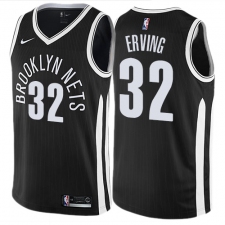Men's Nike Brooklyn Nets #32 Julius Erving Authentic Black NBA Jersey - City Edition