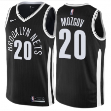 Men's Nike Brooklyn Nets #20 Timofey Mozgov Authentic Black NBA Jersey - City Edition