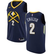 Women's Nike Denver Nuggets #2 Alex English Swingman Navy Blue NBA Jersey - City Edition