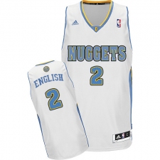 Youth Adidas Denver Nuggets #2 Alex English Swingman White Home NBA Jersey