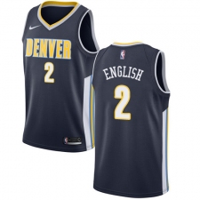 Youth Nike Denver Nuggets #2 Alex English Swingman Navy Blue Road NBA Jersey - Icon Edition