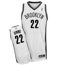 Men's Adidas Brooklyn Nets #22 Caris LeVert Authentic White Home NBA Jersey