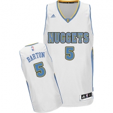 Men's Adidas Denver Nuggets #5 Will Barton Swingman White Home NBA Jersey