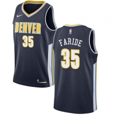 Women's Nike Denver Nuggets #35 Kenneth Faried Authentic Navy Blue Road NBA Jersey - Icon Edition