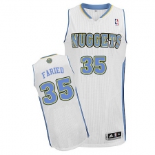 Youth Adidas Denver Nuggets #35 Kenneth Faried Authentic White Home NBA Jersey