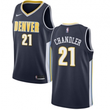 Youth Nike Denver Nuggets #21 Wilson Chandler Authentic Navy Blue Road NBA Jersey - Icon Edition