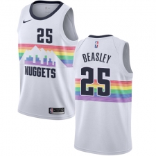 Men's Nike Denver Nuggets #25 Malik Beasley Swingman White NBA Jersey - City Edition