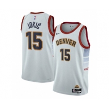 Men's Denver Nuggets #15 Nikola Jokic Gray 2022-23 City Edition Stitched Jersey