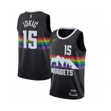Women's Denver Nuggets #15 Nikola Jokic Swingman Black Basketball Jersey - 2019 20 City Edition