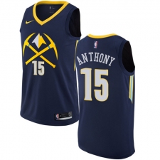 Women's Nike Denver Nuggets #15 Carmelo Anthony Swingman Navy Blue NBA Jersey - City Edition