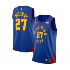Men's Denver Nuggets #27 Jamal Murray Blue 2022-23 Statement Edition With NO.6 Stitched Jersey