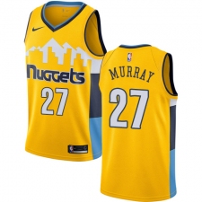 Men's Nike Denver Nuggets #27 Jamal Murray Swingman Gold Alternate NBA Jersey Statement Edition