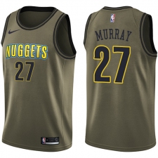 Men's Nike Denver Nuggets #27 Jamal Murray Swingman Green Salute to Service NBA Jersey