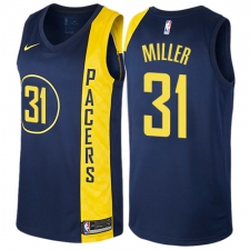 Youth Nike Indiana Pacers #31 Reggie Miller Swingman Navy Blue NBA Jersey - City Edition