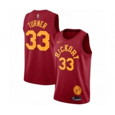 Men's Indiana Pacers #33 Myles Turner Authentic Red Hardwood Classics Basketball Jersey