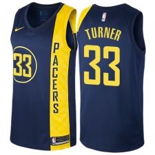 Men's Nike Indiana Pacers #33 Myles Turner Swingman Navy Blue NBA Jersey - City Edition
