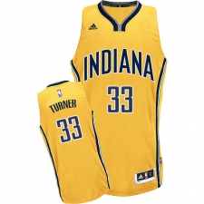 Women's Adidas Indiana Pacers #33 Myles Turner Swingman Gold Alternate NBA Jersey