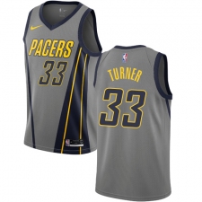 Youth Nike Indiana Pacers #33 Myles Turner Swingman Gray NBA Jersey - City Edition