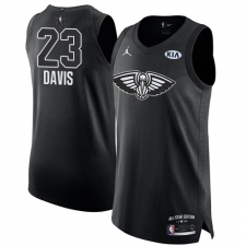 Men's Nike Jordan New Orleans Pelicans #23 Anthony Davis Authentic Black 2018 All-Star Game NBA Jersey