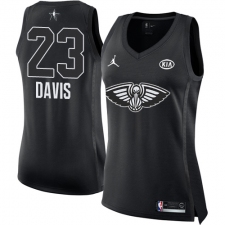 Women's Nike Jordan New Orleans Pelicans #23 Anthony Davis Swingman Black 2018 All-Star Game NBA Jersey