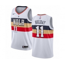 Youth Nike New Orleans Pelicans #11 Jrue Holiday White Swingman Jersey - Earned Edition