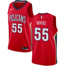 Women's Nike New Orleans Pelicans #55 E'Twaun Moore Swingman Red Alternate NBA Jersey Statement Edition