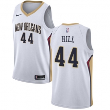 Men's Nike New Orleans Pelicans #44 Solomon Hill Swingman White Home NBA Jersey - Association Edition