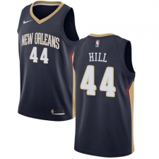 Women's Nike New Orleans Pelicans #44 Solomon Hill Swingman Navy Blue Road NBA Jersey - Icon Edition
