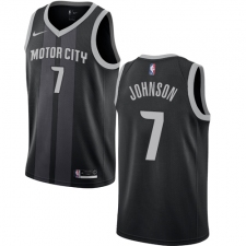 Women's Nike Detroit Pistons #7 Stanley Johnson Swingman Black NBA Jersey - City Edition