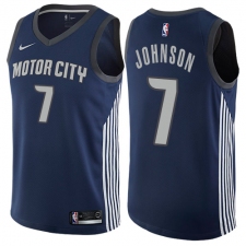 Women's Nike Detroit Pistons #7 Stanley Johnson Swingman Navy Blue NBA Jersey - City Edition