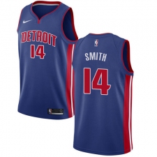 Youth Nike Detroit Pistons #14 Ish Smith Swingman Royal Blue Road NBA Jersey - Icon Edition