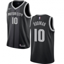 Men's Nike Detroit Pistons #10 Dennis Rodman Swingman Black NBA Jersey - City Edition